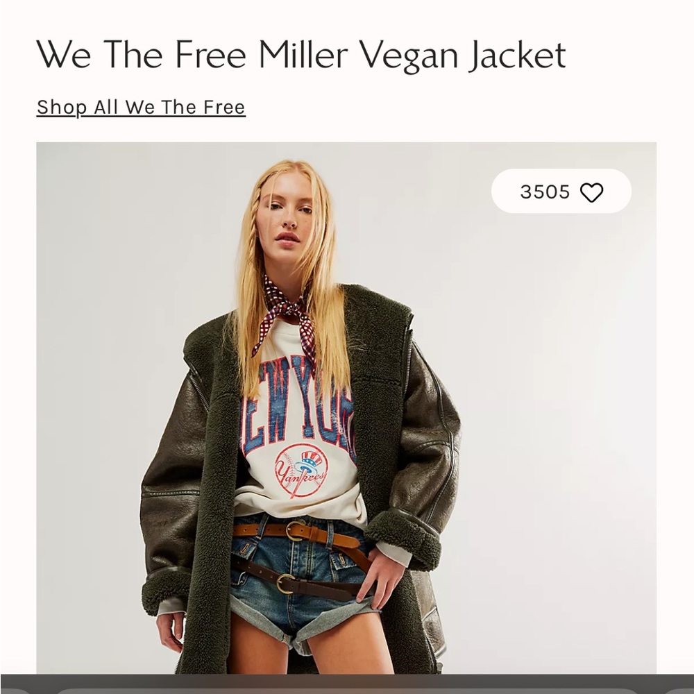 We the free Miller vegan leather jacket